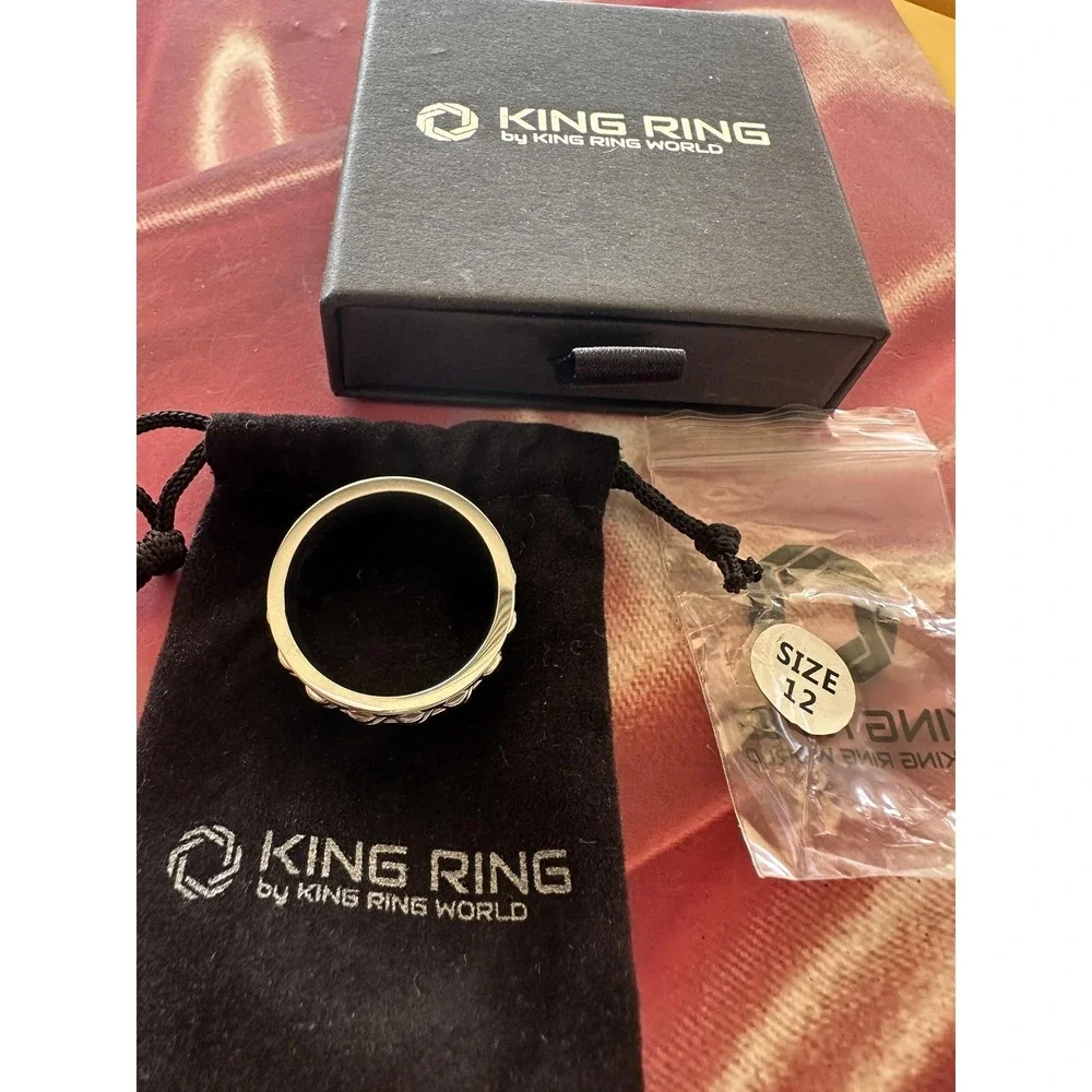 King Ring‎ Spin Gear Ring Titanium Steel Size 12 Fidget Spinner Band K12SL12 Box